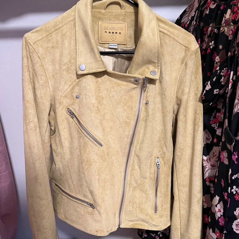 Faux Sued Blank NYC Jacket
